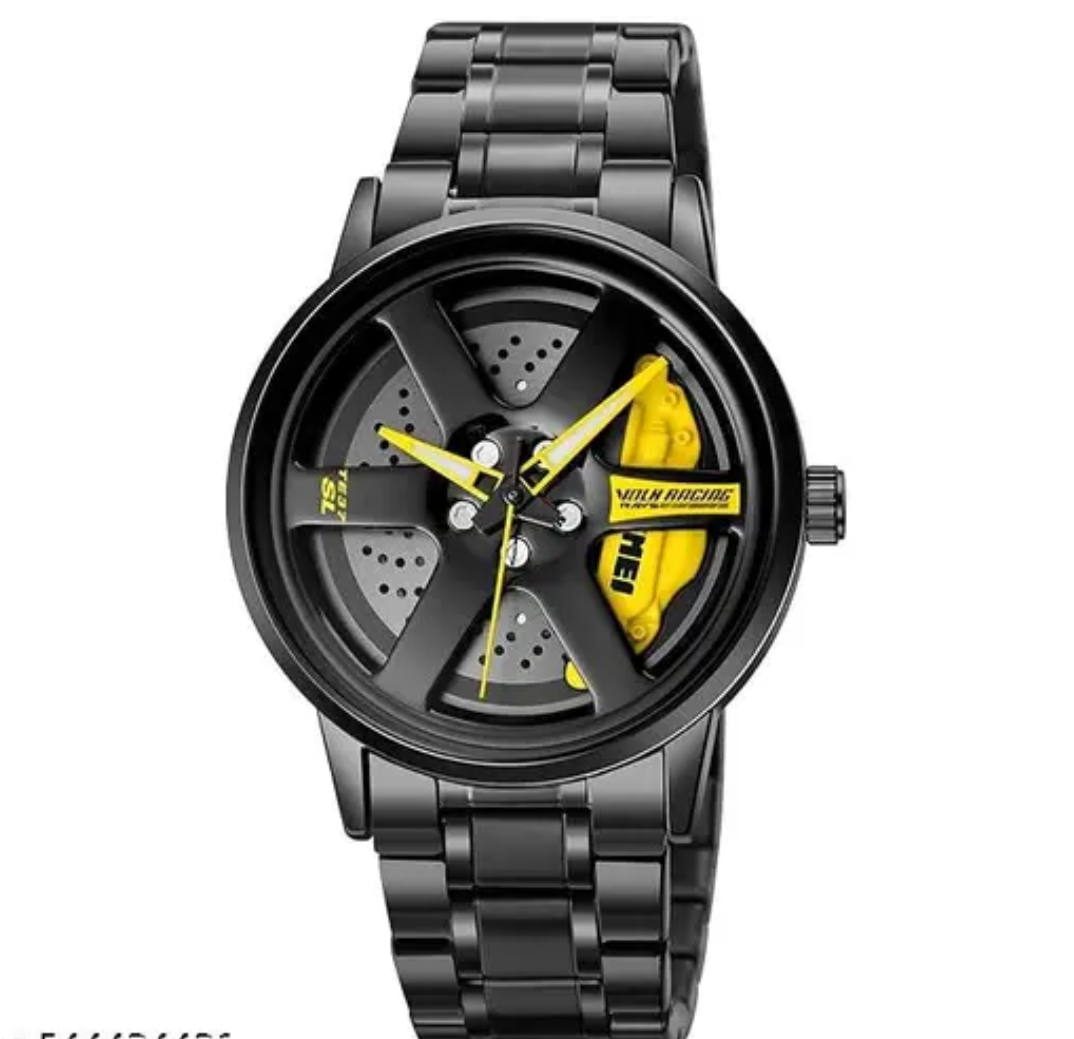 Black Car Wheels Watch ( Any Color )