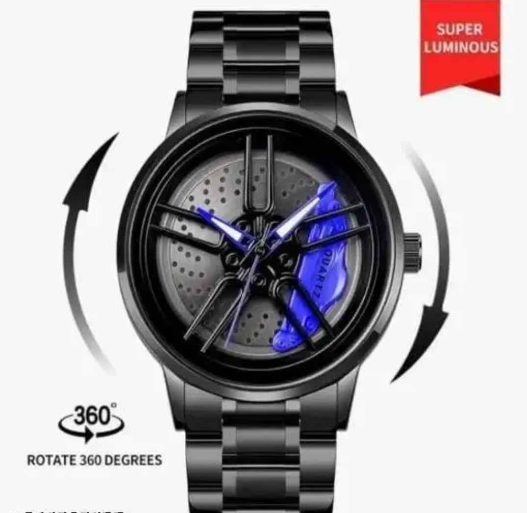 Black Car Wheels Watch ( Any Color )
