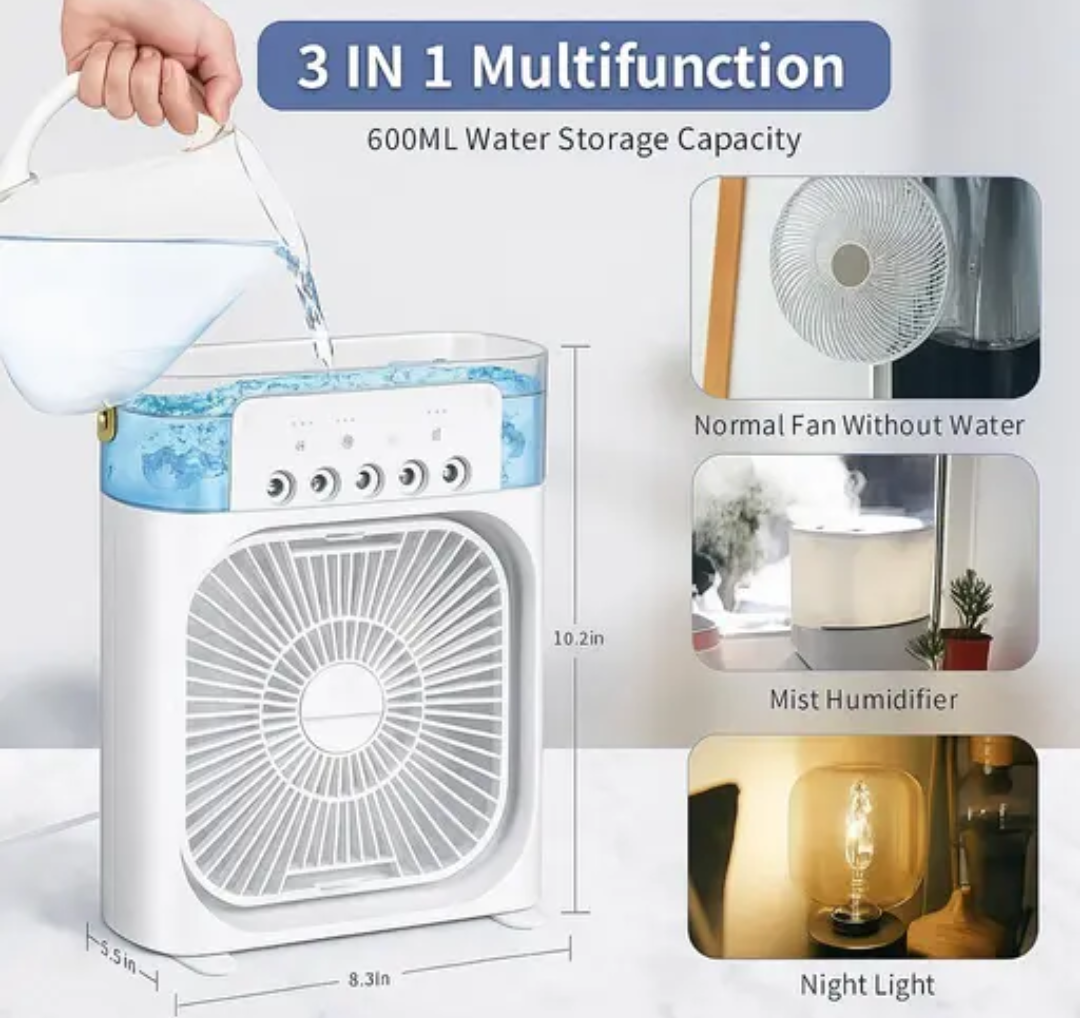 Mini Cooler Fan Mini AC Portable Mini Ac Mist Fan for home room-quiet USB ...
