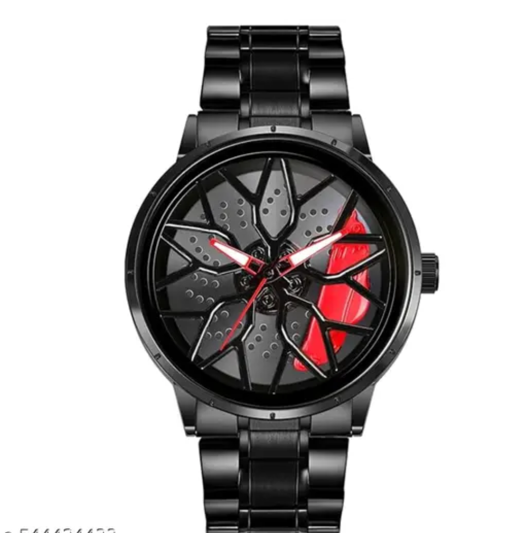 Black Car Wheels Watch ( Any Color )