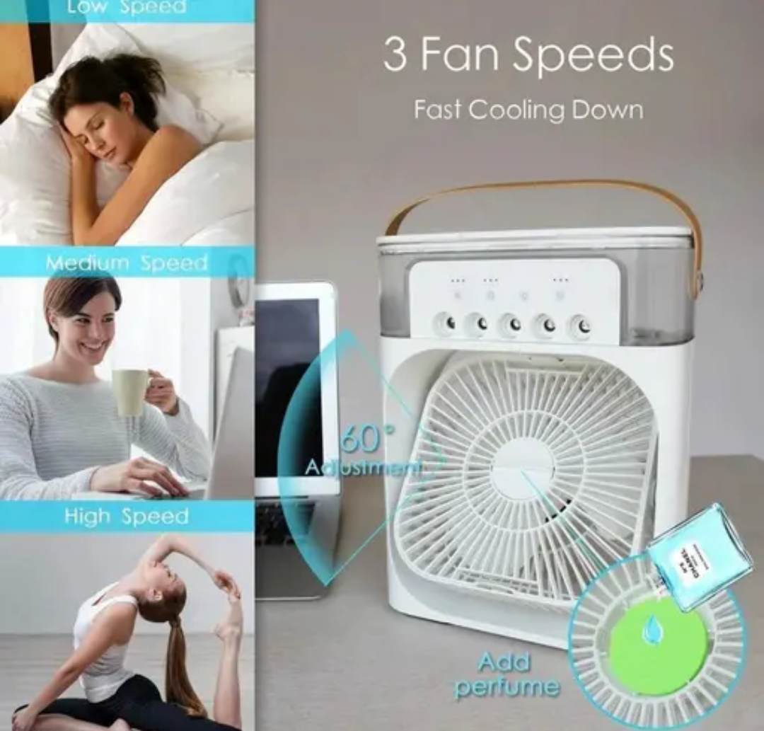 Mini Cooler Fan Mini AC Portable Mini Ac Mist Fan for home room-quiet USB ...
