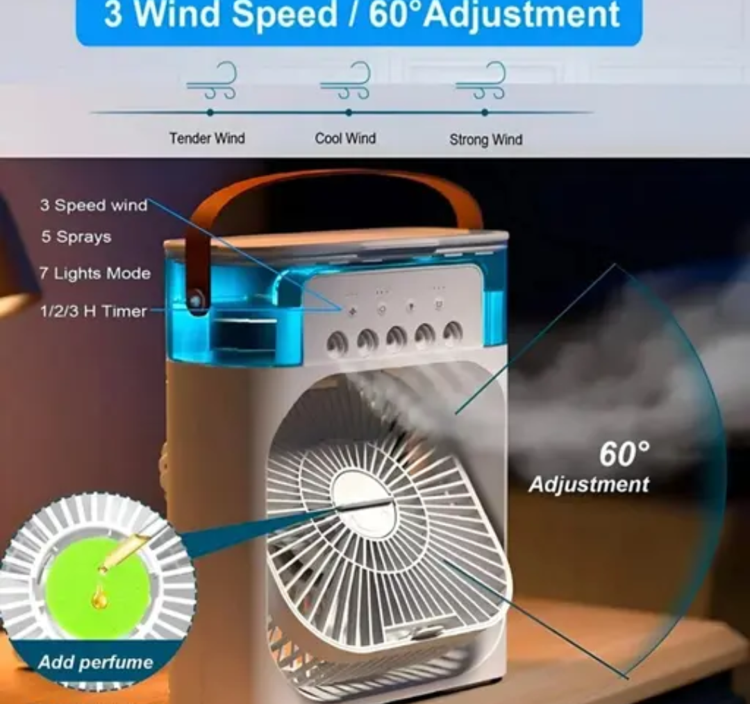 Mini Cooler Fan Mini AC Portable Mini Ac Mist Fan for home room-quiet USB ...