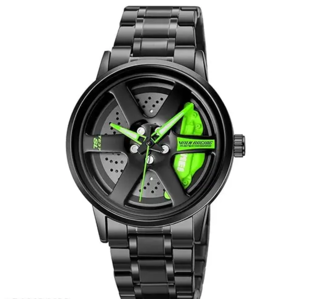 Black Car Wheels Watch ( Any Color )